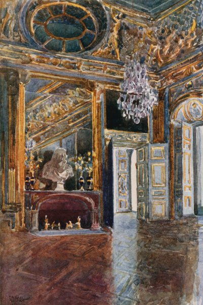Antichambre bekend als de Oeil de Boeuf, Versailles door Rene Binet